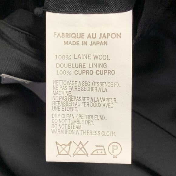 YOHJI YAMAMOTO Size M Black Wool Nehru Collar Tails Overcoat - Picture 8 of 8